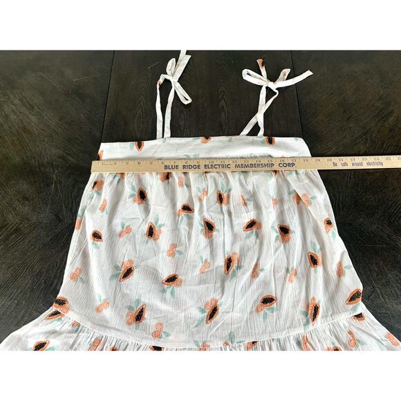 New Loft Beach Papaya Tie Strap Bathing Suit Cover Up Size Medium New With Tags - Picture 6 of 9